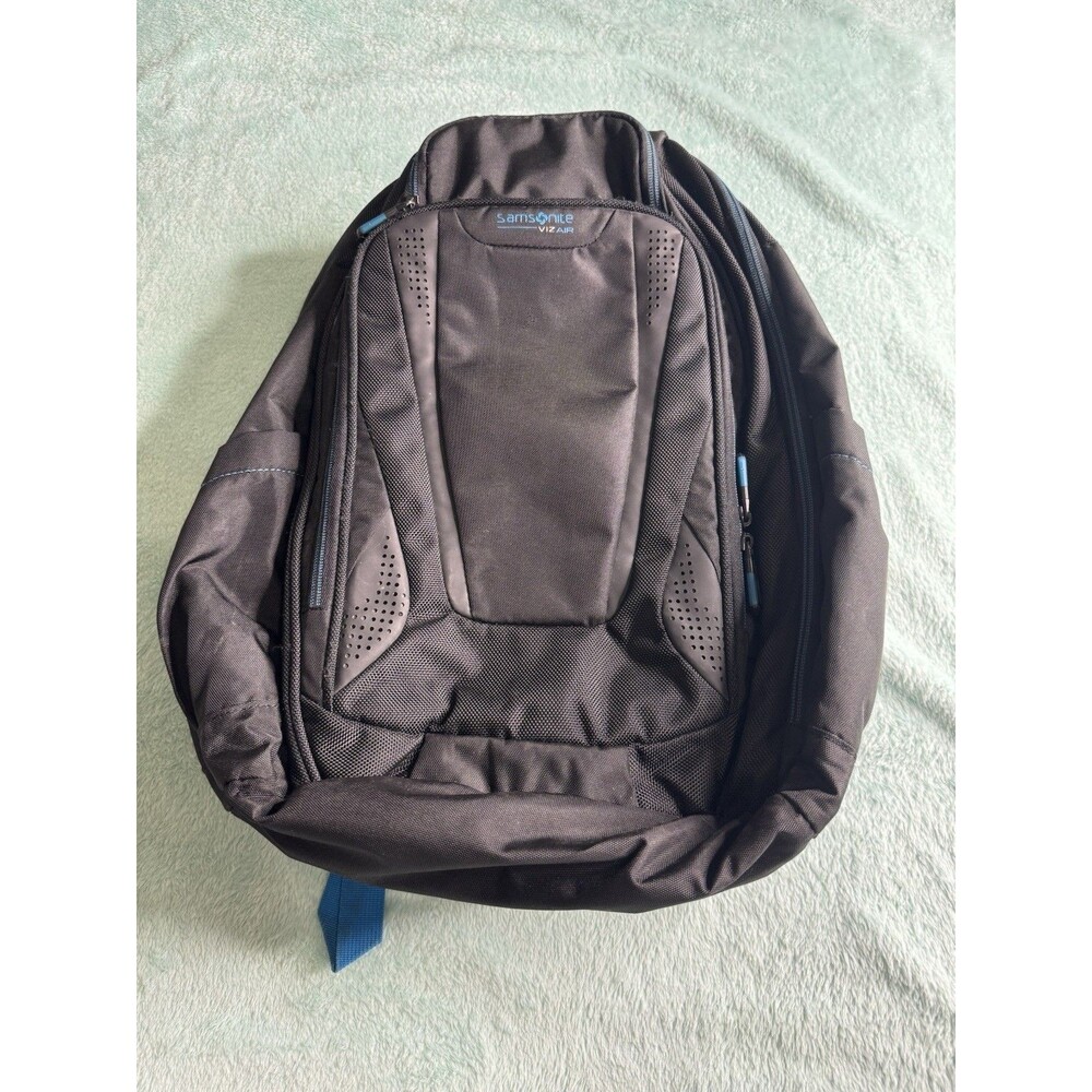 Samsonite Black Hyper Blue Viz Air Backpack Laptop Tablet Travel Business Bag